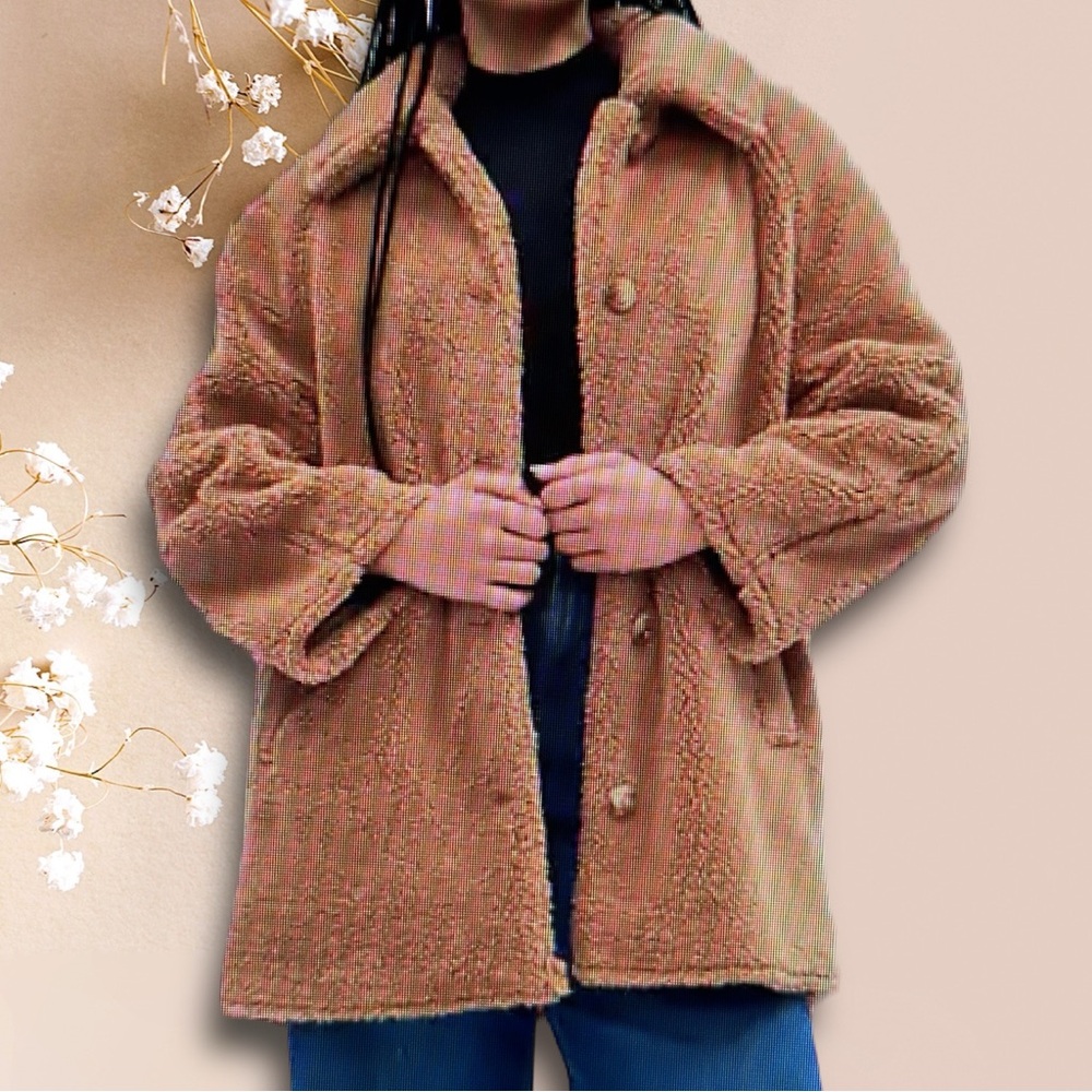 Gap Holiday Brown Sherpa Coat with tags